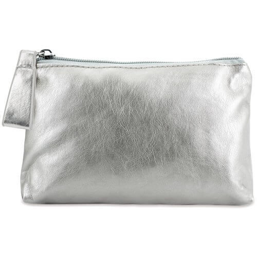 silver color beauty bag