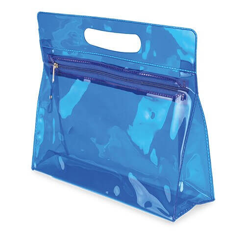 light blue clor beauty bag
