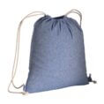 blue color cotton drawstring bag