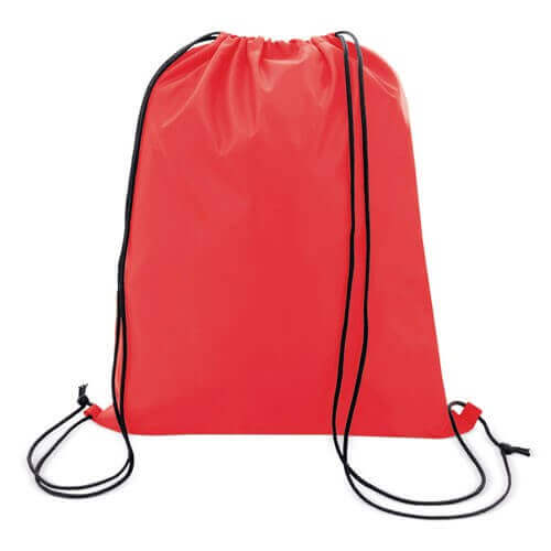 red color polyester drawstring bag