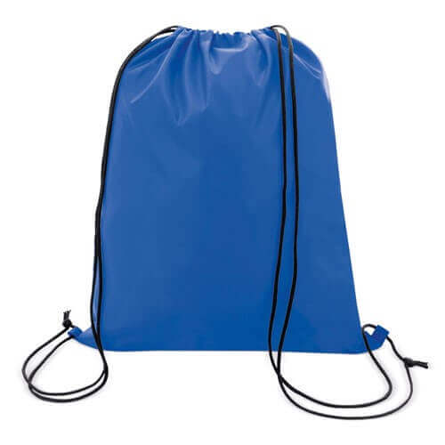 blue color polyester drawstring bag
