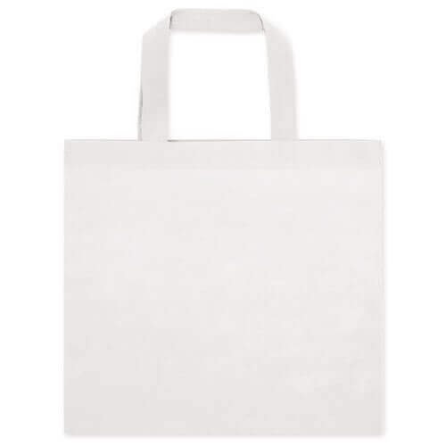 white color non woven bag with short handles