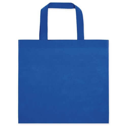 blue color non woven bag with short handles