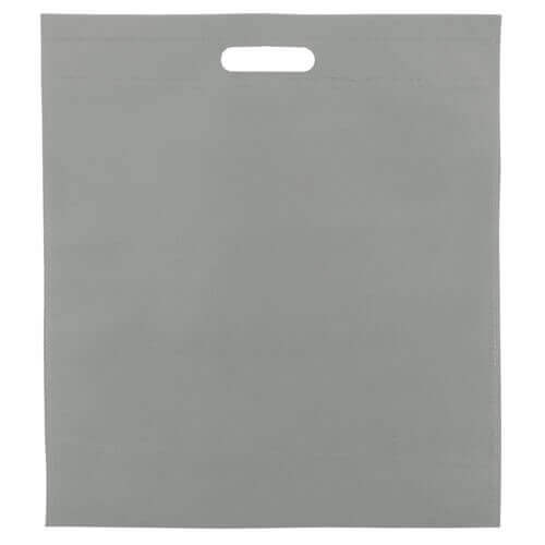 grey color non woven bag with d cut handles